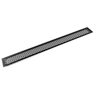 Grila ventilare din aluminiu, finisaj negru mat, 80x800 mm imagine