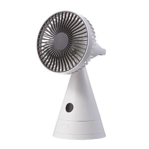 Mini ventilator de birou Vitammy Dream Desk Fan, compact, silentios, 2 axe de rotatie, 3 trepte de viteza, oglinda integrata, incarcare USB-C, Gri imagine