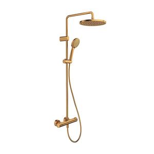 Coloana de dus Duravit System Shower 1000 cu baterie termostatata bronz periat imagine