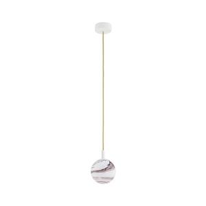 Lustră pe cablu Argon 8451 ALMIROS 1xE14/7W/230V d. 12 cm alb/auriu imagine