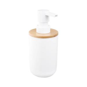 Dozator de săpun Aqualine SNOW 350 mm alb/bambus imagine