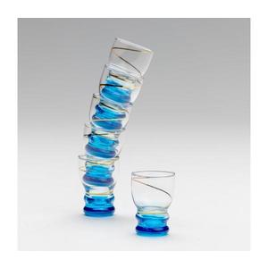 Set 6x pahar transparent albastru pentru tărie imagine