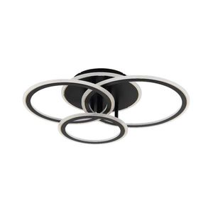 Plafonieră LED dimabilă Zuma Line MS238130-BK LUNAR LED/55W/230V 3000-6000K negru + telecomandă imagine