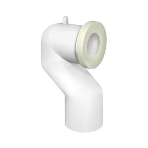 Cot racord 90° pentru vas de toaletă Bruckner Offset 11 cm alb imagine