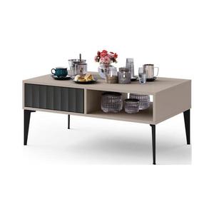 Măsuță de cafea cu sertar RONJA taupe/negru imagine
