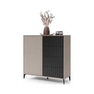 Dulap cu sertare RONJA taupe/negru imagine