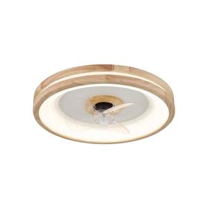 Plafonieră LED cu lator Globo 03650 GATIAN LED/30W/230V maro + telecomandă imagine