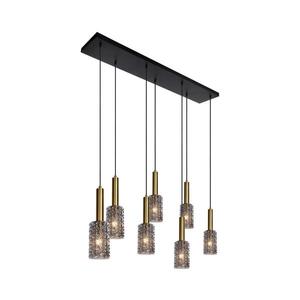 Lustră pe cablu Lucide 45498/07/02 CORALIE 7xE27/40W/230V negru/alamă imagine