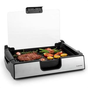 Klarstein Showmaster grătar 1500W până la 250 ° C cu capac de sticlă imagine