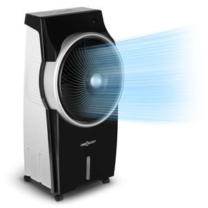 OneConcept Kingcool, 3-in-1 răcitor de aer - ventilator- ionizator, temporizator 890m³ / h oscilație, control de la distanță negru / argintiu imagine