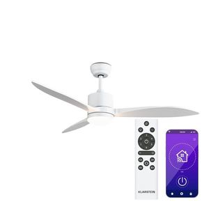 Klarstein Ventilator de tavan SkyBreeze Smart, Utilizare interioară și exterioară, Control inteligent, IP44, 40 dB imagine