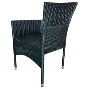 Autronic Scaun de grădină, metal, polyrattan, negru , AZC-S2117 BK imagine