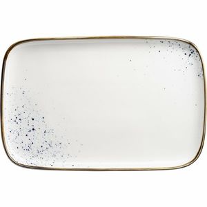 Mäser Tavă dreptunghiulară Pintar Puncte albastrealbe 30 x 20 x 2 cm, albastru, L imagine
