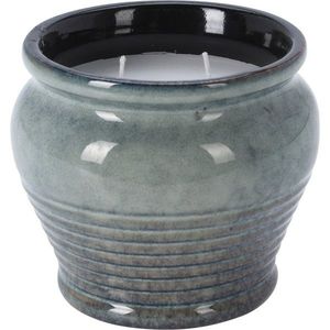 Lumânare repelentă Citronela, 12, 3 x 10, 5x 12, 3 cm, ceramică albastră imagine