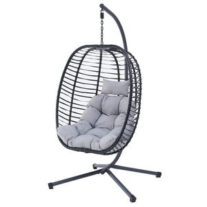 Autronic Fotoliu suspendat, metal, polyrattan, gri, A Z-V1289 GREY imagine