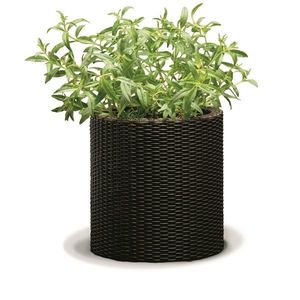 Jardinieră din plastic Keter Ratan, maro, 28 x28 x 28, 3 cm imagine