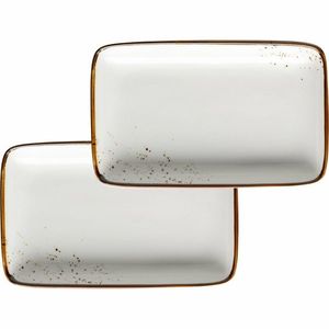 Mäser Set tavă din 2 piese Pintar Puncte maro alb21 x 13 x 3 cm imagine