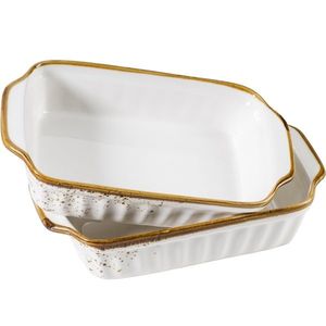 Mäser Set de 2 farfurii de copt Pintar Puncte maroalb 23 x 14, 5 cm imagine