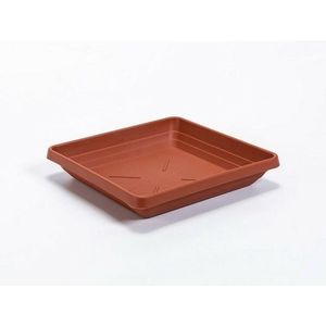 Ghiveci de flori Plastia Lotus 60 x 60, maro imagine