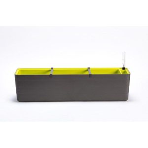 Ghiveci cu autoirigare Plastia Berberis 80, antracit + verde imagine