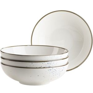 Mäser Set de 4 boluri Pintar Alb albastru puncte22 cm, albastru imagine