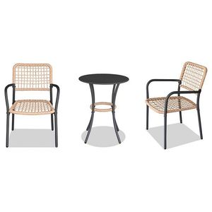 Autronic Set balcon 1+2, metal, polyrattan, natural, AZ-L1103 NAT imagine