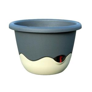 Plastia Ghiveci flori cu auto-udare Mareta gri + bej, diam. 25 cm, diam. 25 cm imagine