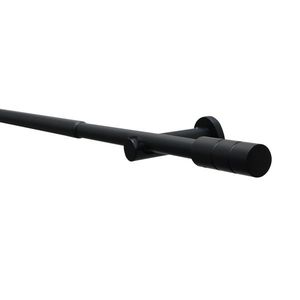 Set bară perdele KRETA 19/16 mm, 120 - 210 cm, negru mat, negru, 120 - 210 cm imagine