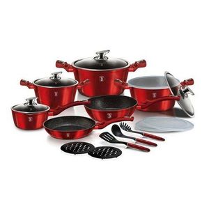 Set de oale de gătit Berlinger Haus 18 piese Burgundy Metallic Line imagine