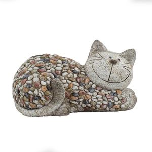 Decorațiune de grădină Pisica cu pietricele, 32 x 18 x 18 cm imagine