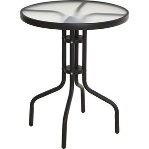 Masă metalică Porto, 60 x în.70 cm, blat din sticlă imagine