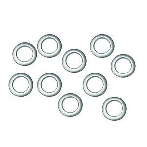 Inele de draperie, argintiu mat, set 10 buc., 2, 8/4, 6 cm imagine