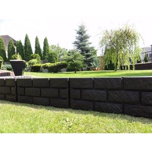 Palisadă - bordură de grădină, maro, 2, 2 m imagine