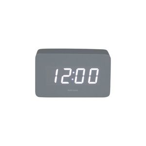 Karlsson 5983GY ceas LED de design cu alarmă gri, 10 cm imagine