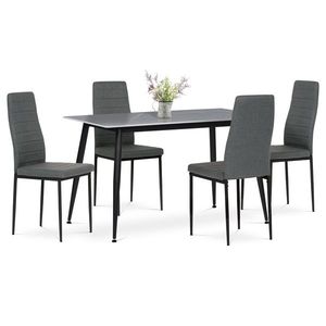 Set de masă Marmură cu blat ceramic și 4 scaune, gri, gri imagine