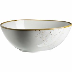 Mäser Bol oval Pintar Puncte maro alb 22 x 19 cm, maro, L imagine
