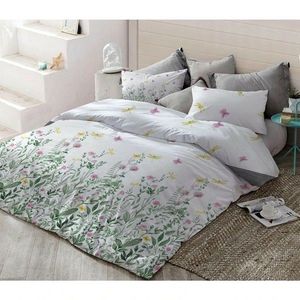 Lenjerie de pat din bumbac Green meadow , 140 x200 cm, 70 x 90 cm imagine