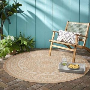 Covor Comilla 0887 beige, diametru 120 cm, diametru 120 cm imagine