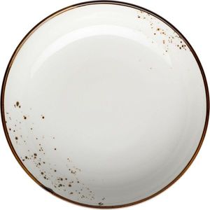 Mäser Farfurie adâncă Pintar Alb maro puncte 21 cm, maro imagine