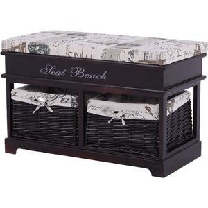 Bancă cu depozitare Bench 3, 70 x 35 x 45 cm, maro imagine