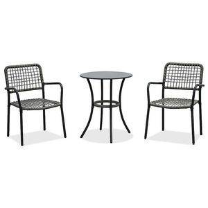 Autronic Set de grădină 1+2, metal, polyrattan, gri , AZ-L1103 GREY imagine