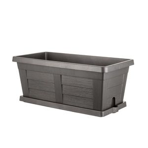 Jardinieră cu volum mare Bama Legno antracit, 60 x 30 x 25 cm imagine