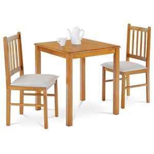 Set de dining din lemn masiv cu 2 scaune, 69 x 69x 75 cm, stejar Iandhaus imagine