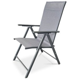 Autronic Scaun de grădină, metal, textil, gri, AZC-S1 116 GREY imagine