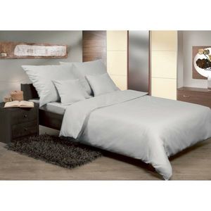Lenjerie de pat MATEX Satin gri deschis, 140 x 200 cm, 70 x 90 cm, gri deschis imagine