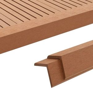 vidaXL Margini cornier pentru terasă WPC, 5 buc, 170 cm, maro deschis imagine