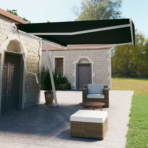 vidaXL Copertină autonomă retractabilă automat, antracit, 500x350 cm imagine