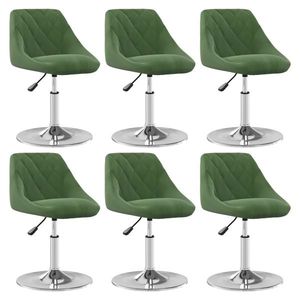 vidaXL Scaun de sufragerie, verde închis, catifea imagine