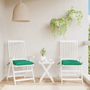 vidaXL Perne de scaun, 2 buc., verde, 40x40x7 cm, textil oxford imagine
