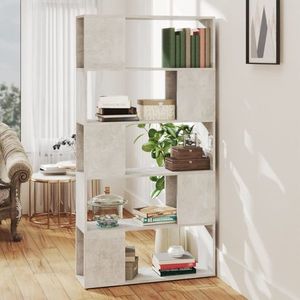 vidaXL Bibliotecă/Separator cameră, gri beton, 80x24x155 cm, PAL imagine